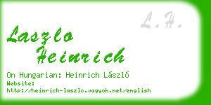 laszlo heinrich business card